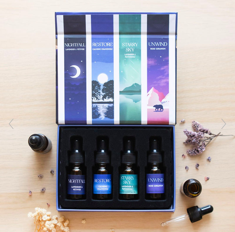 The Sleep Collection Blended Essential Oil Set - Wellbeing Gift