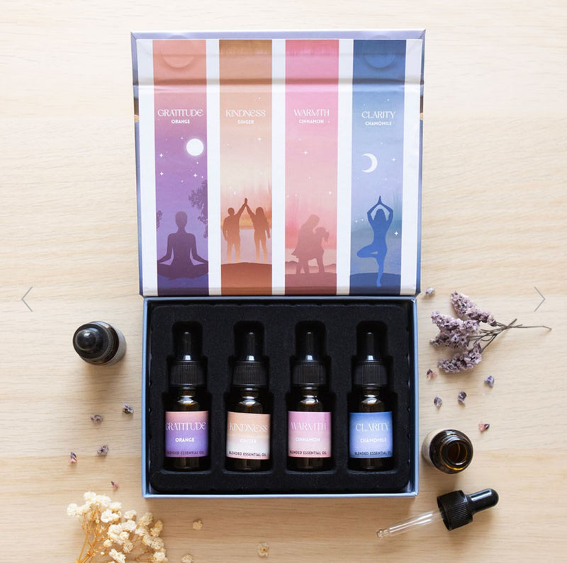 The Mindfulness Collection Blended Essential Oil Set - Wellbeing Gift