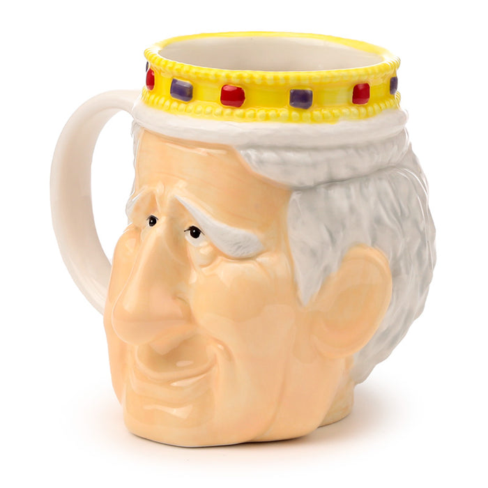 King Charles III Ceramic Head Shaped Mug
