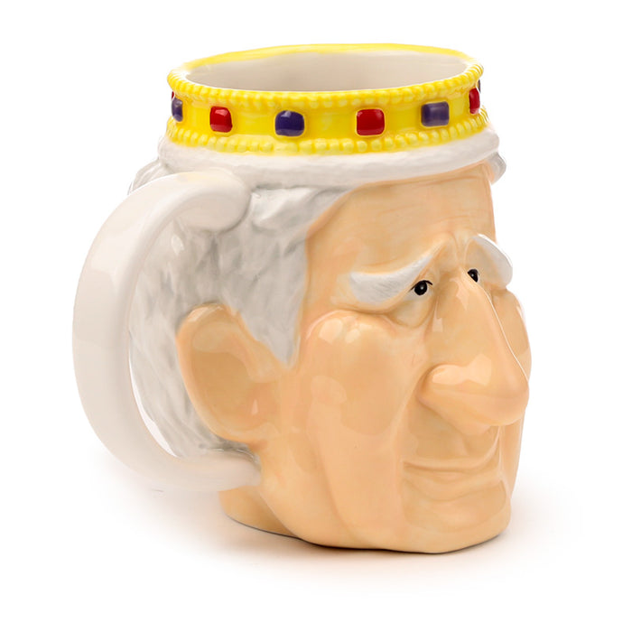 King Charles III Ceramic Head Shaped Mug