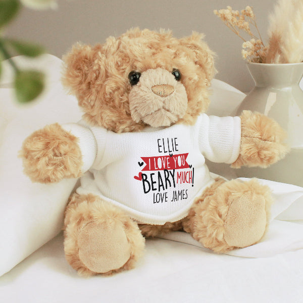 Personalised Love You Beary Much Valentines Teddy Bear
