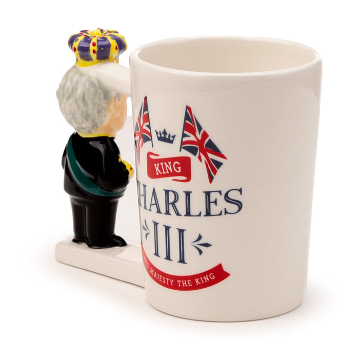King Charles III Ceramic Shaped Handle Mug