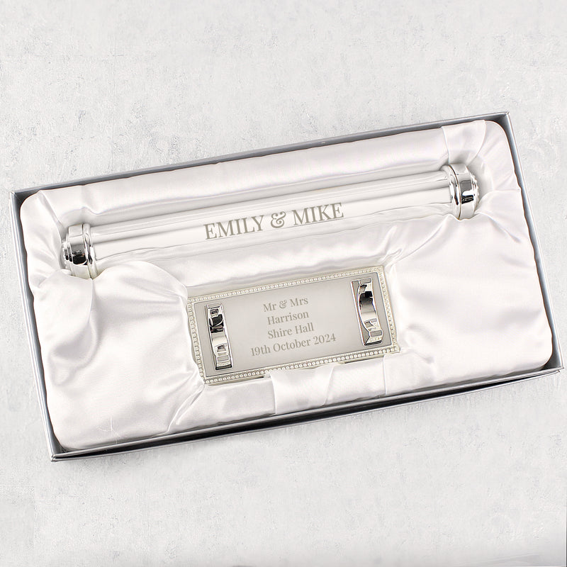 Personalised Engraved Silver Plated Certificate Holder