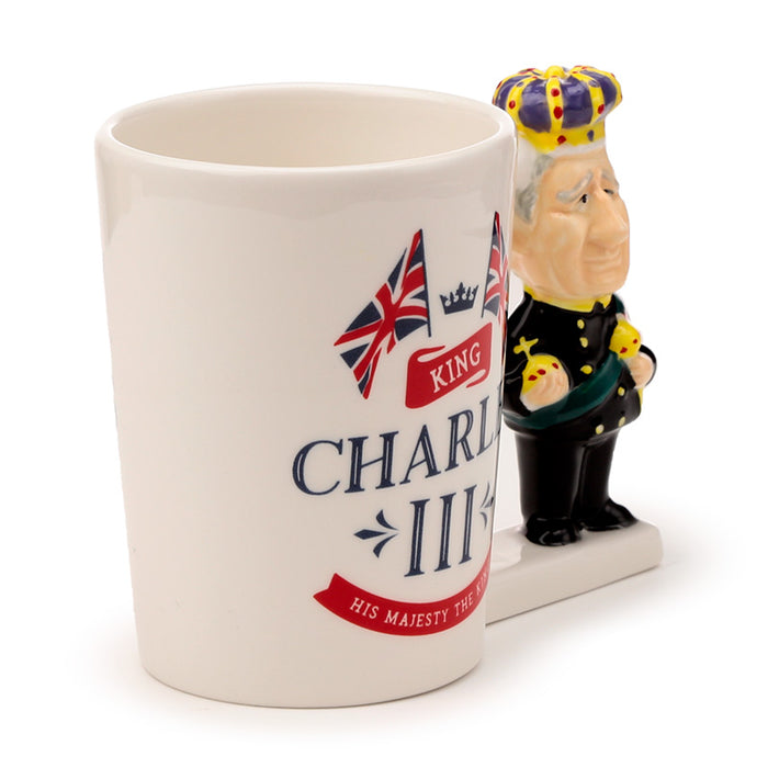 King Charles III Ceramic Shaped Handle Mug