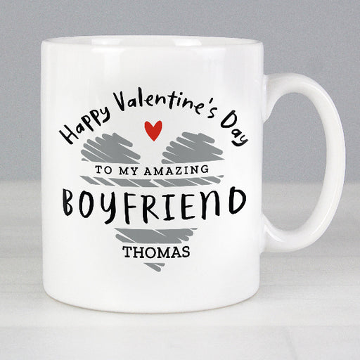 Personalised Happy Valentine's Day Boyfriend Mug