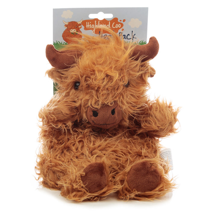 Highland Coo Cow Microwavable Plush Lavender Heat Pack