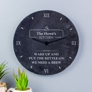 Personalised Kitchen Slate Clock