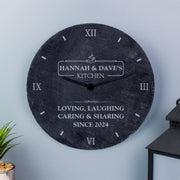 Personalised Kitchen Slate Clock