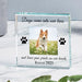 Bespoke Dog Memorial Glass Photo Gift - Paw Prints On Our Heart