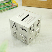 Engraved Silver Plated ABC Money Box - Christening Gift