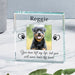 Bespoke Dog Memorial Glass Photo Gift - Never Leave My Heart