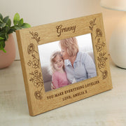 Personalised Photo Frame With Name & Message - Wildflowers