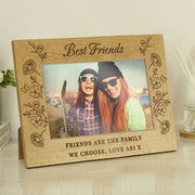 Personalised Photo Frame With Name & Message - Wildflowers