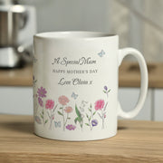 Personalised Wild Flowers Design Mug