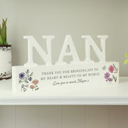 Personalised Wild Flowers Design Nan Ornament