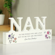 Personalised Wild Flowers Design Nan Ornament