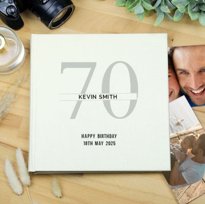70th Birthday Photo Album - Personalised