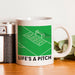 Personalised Life's A Pitch Novelty Football Mug