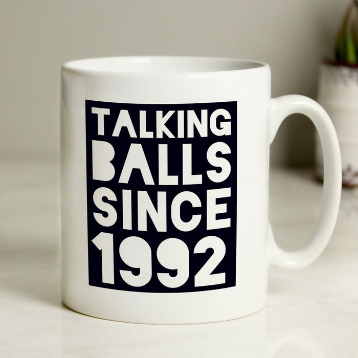 Personalised Talking Balls Since Novelty Football Mug