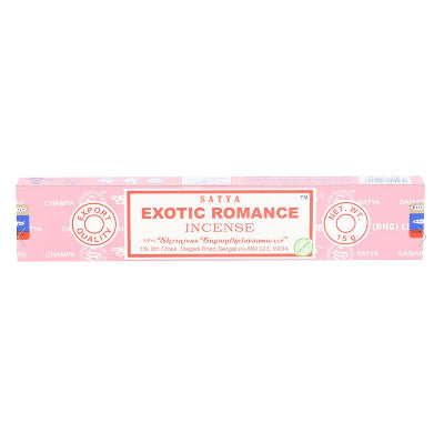 12 Packs of Satya Exotic Romance Incense Sticks