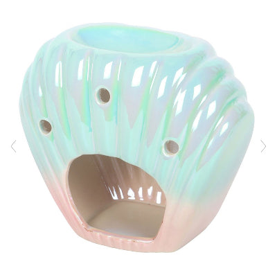 Iridescent Shell Shaped Oil Burner