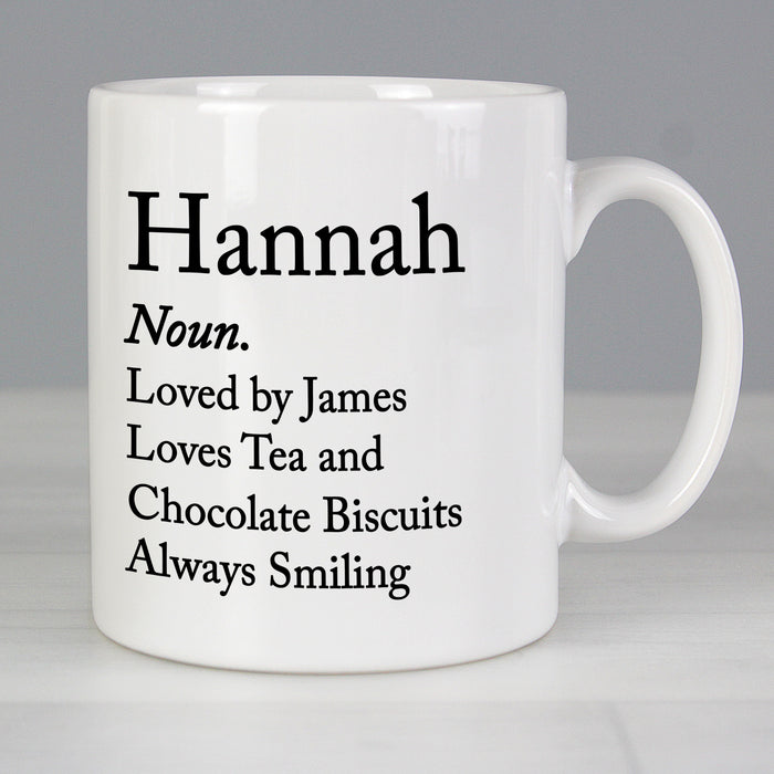 Personalised Name Definition Mug