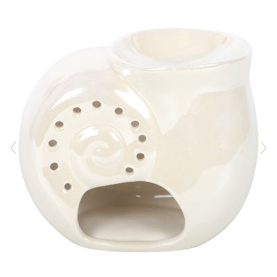 Pearlescent Spiral Shell Shaped Oil Burner