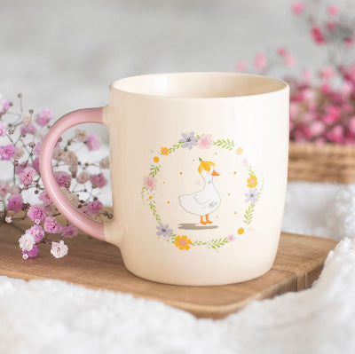 Spring Floral Duck Mug