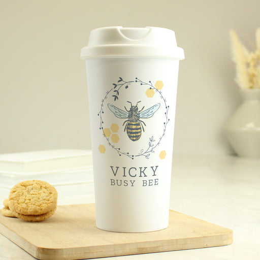 Personalised Bee Insulated Travel Mug