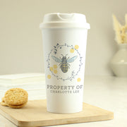Personalised Bee Insulated Travel Mug