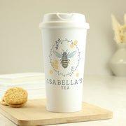 Personalised Bee Insulated Travel Mug