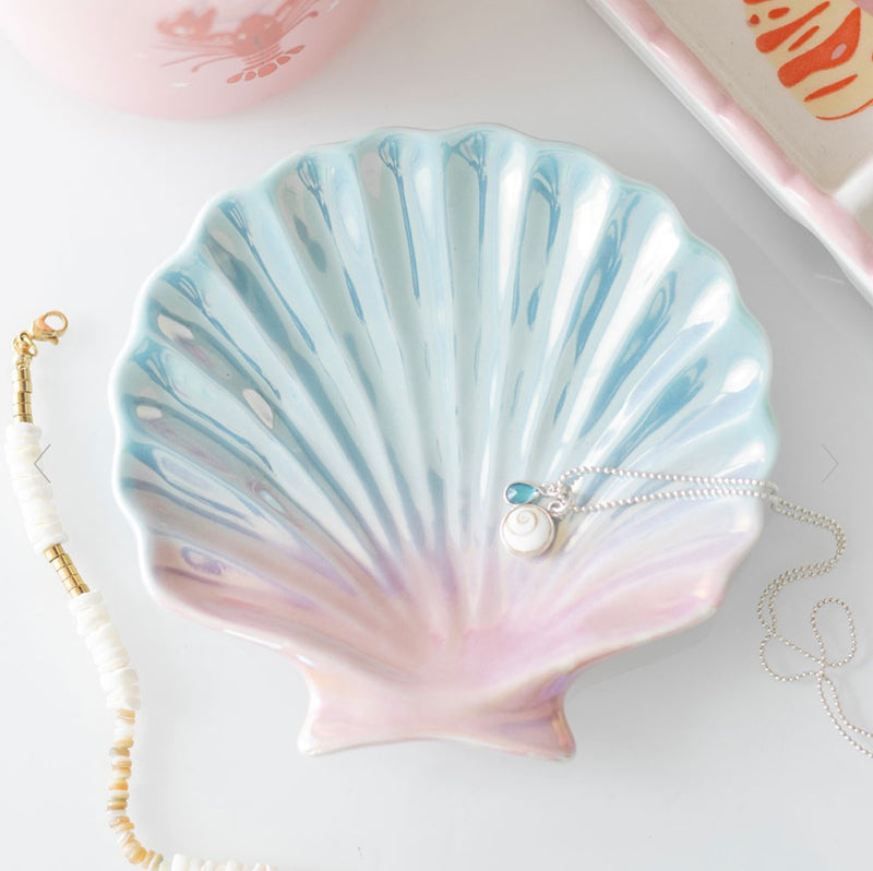 Iridescent Shell Shaped Trinket Dish