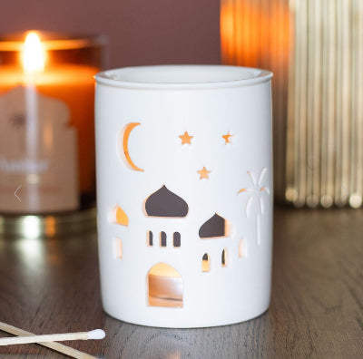 Cut-Out Mosque Multi-Purpose Burner - Oil & Incense Cones