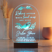Personalised Robins Appear Memorial LED Light Christmas Decoration