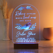 Personalised Robins Appear Memorial LED Light Christmas Decoration