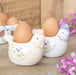 Set of 2 Hen Chicken Shaped Egg Cups