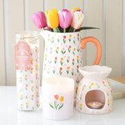 Tulip Print Oil Burner and Wax Melt Warmer