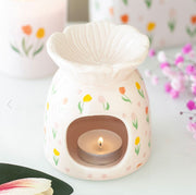 Tulip Print Oil Burner and Wax Melt Warmer