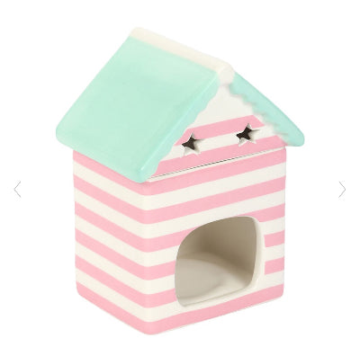 Pastel Beach Hut Shaped Oil Burner - Seaside Home Decor
