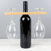 Personalised Mrs & Mrs Wine Glass & Bottle Holder