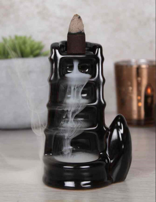 Split Bamboo Fountain Back Flow Incense Burner