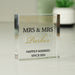 Personalised Gold Confetti Mrs & Mrs Crystal Token