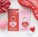 Pair of Soul Sisters Love Heart Keyrings - Galentine Day Gift
