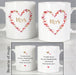 Personalised Confetti Hearts Wedding Mrs & Mrs Mug Set
