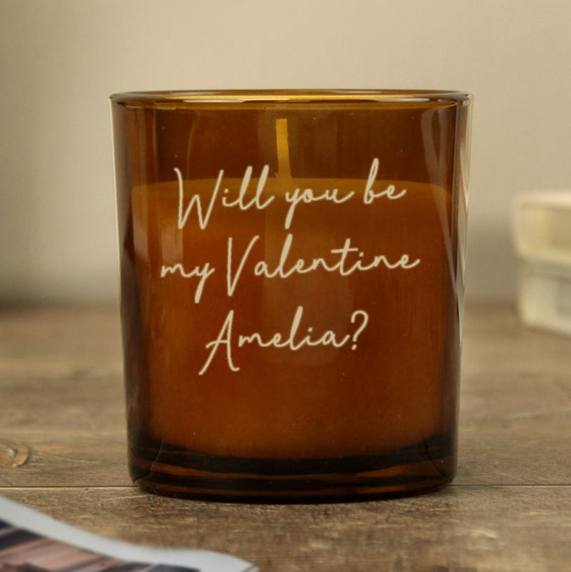 Will You Be My Valentine Candle - Any Text