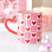 Love Yourself Checkered Mug with Heart Handle - Galentine Gift