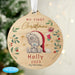 Personalised My First Christmas Tiny Tatty Teddy Round Wooden Decoration