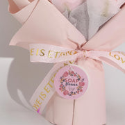 Large Soap Flower Pink Roses Bouquet - Birthday Gift