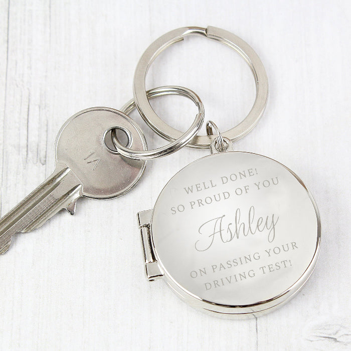 Personalised Classic Photo Locket Keyring - Any Text
