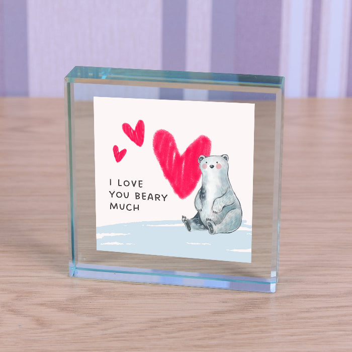 I Love You Beary Much Plaque Block